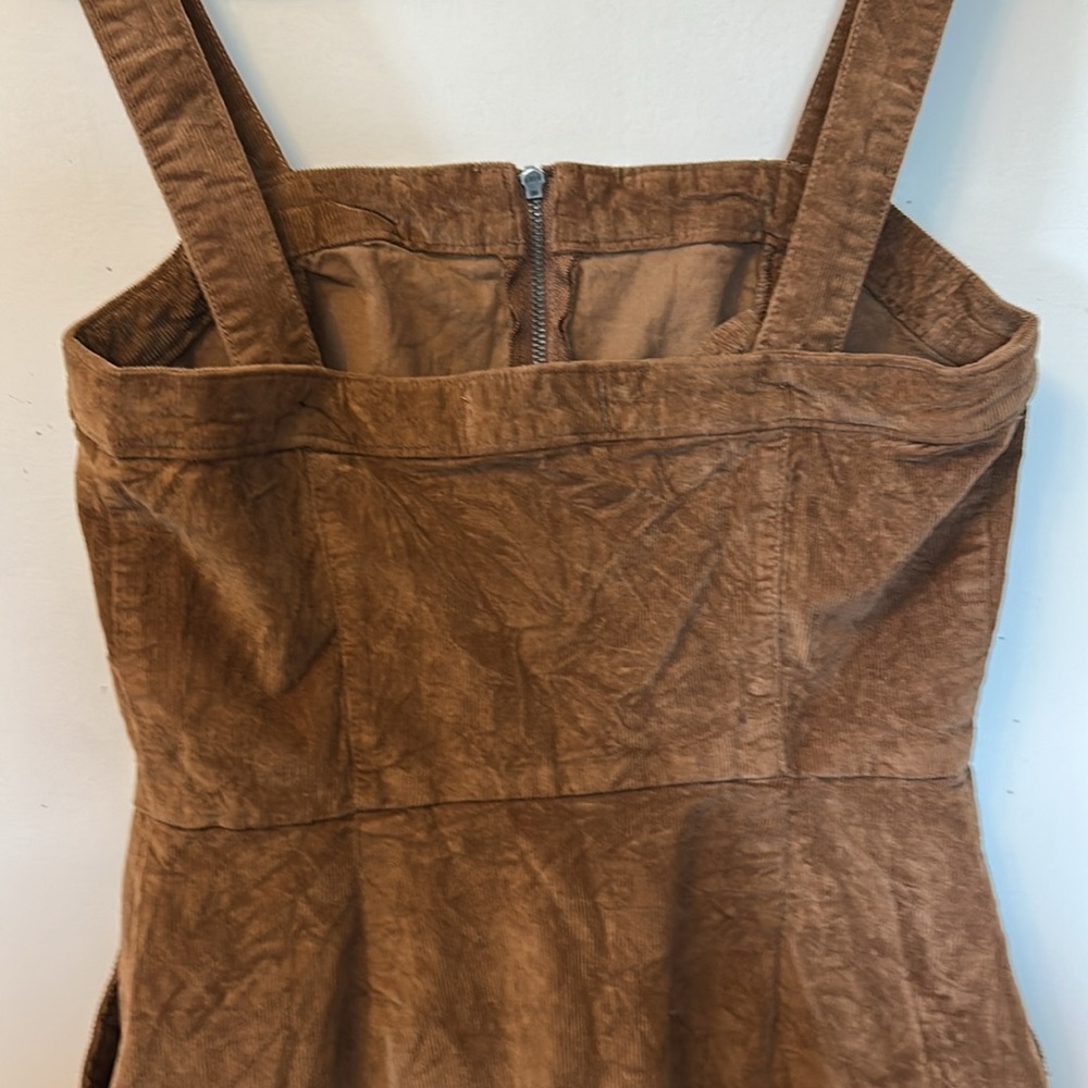 Hollister brown zip front corduroy mini jumper with front pockets size small - Picture 5 of 5